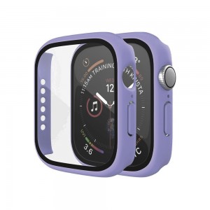 Θήκη Προστασίας με Tempered Glass για Apple Watch 45mm (Purple)