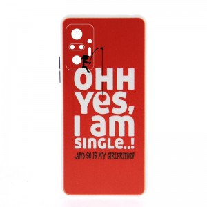 Θήκη Ohh Yes I am Single Back Cover με Προστασία Κάμερας για Xiaomi Redmi Note 10 Pro (Design) 
