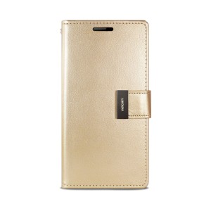 Θήκη Rich Diary Flip Cover για Samsung Galaxy Note Edge (Χρυσό)