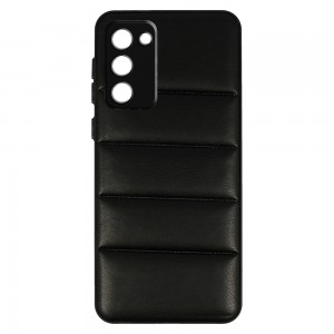 ήκη 3D Striped Leather με Προστασία Κάμερας Back Cover για Samsung Galaxy S21 FE (Μαύρο) 