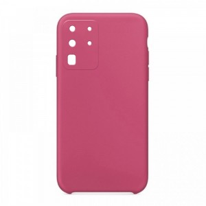 Θήκη OEM Silicone Back Cover με Προστασία Κάμερας για Samsung Galaxy S20 Ultra (Dark Pink) 