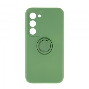 Θήκη Silicone Ring Back Cover με Προστασία Κάμερας για Samsung Galaxy S23 Plus (Matcha Green)