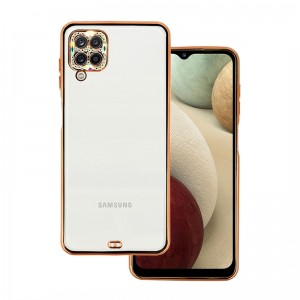 Θήκη Diamond Case Back Cover με Προστασία Κάμερας για Samsung Galaxy A12 (Μαύρο - Χρυσό)