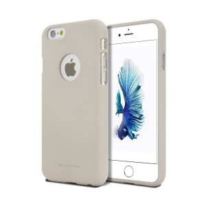 Θήκη Goospery Soft Feeling with Hole Back Cover για iPhone 6/6S Plus (Μπεζ) 