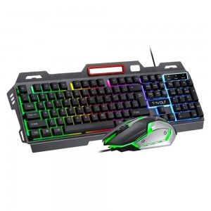Σετ Gaming Ενσύρματο Πληκτρολόγιο και Ποντίκι T-Wolf TF600 με LED Φωτισμό