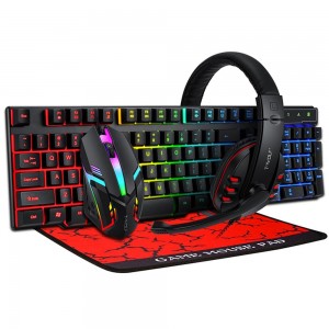 Σετ 4in1 T-Wolf TF800 Πληκτρολόγιο, Ποντίκι, Mousepad και Ακουστικά 