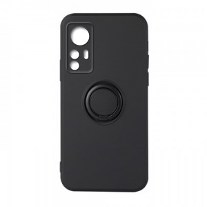 Θήκη Vennus Silicone Ring Back Cover με Προστασία Κάμερας για Xiaomi 12 Pro (Μαύρο) 
