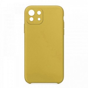 Θήκη OEM Silicone Back Cover με Προστασία Κάμερας για Xiaomi Mi 11 Lite (Mustard Yellow) 