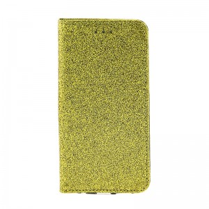 Θήκη OEM Shining Flip Cover για Samsung Galaxy S21 (Χρυσό)