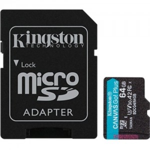 Kingston microSDXC 64GB Class 10 U3 V30 A2