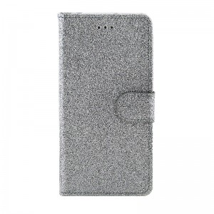 Θήκη OEM Shining με Clip Flip Cover για Huawei P30 Lite (Ασημί)