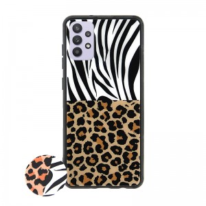 Θήκη με Popsocket Zebra and Leopard Back Cover για Samsung Galaxy A32 5G (Design)